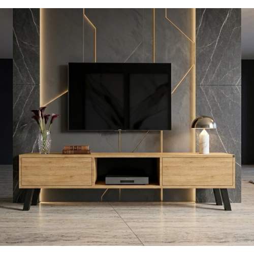 Szafka RTV-19 Drewno Lite Dąb Loft Lakier Rozmiary od 100 cm do 200 cm PREMIUM